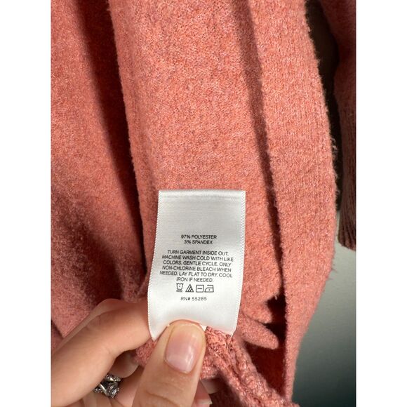 NWT Express Womens Pink Longline Cardigan Sz S Open Front Soft Cozy Warm - Picture 6 of 7
